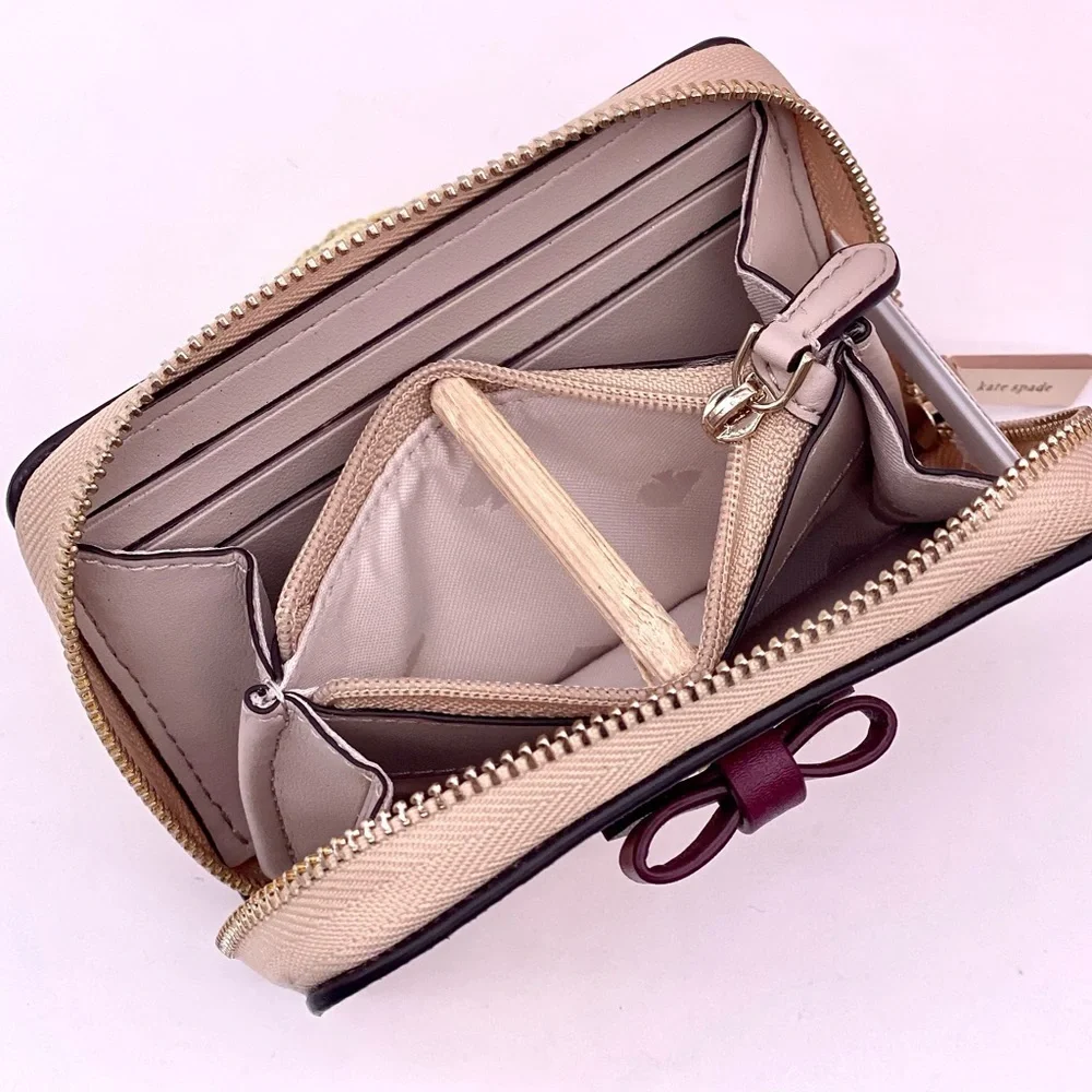 Kate Spade Small Zip Around Card Case Wallet Other Wrapping Party Clittering